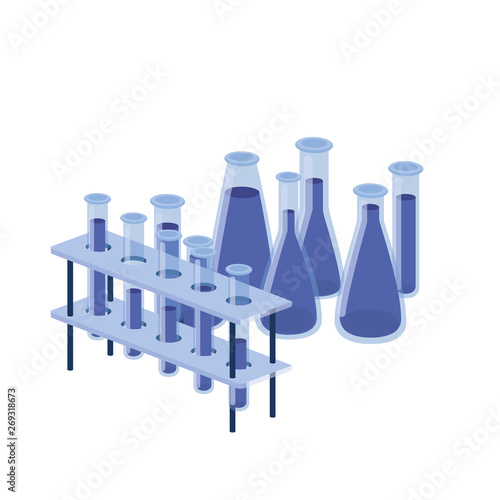 laboratory instruments in white background