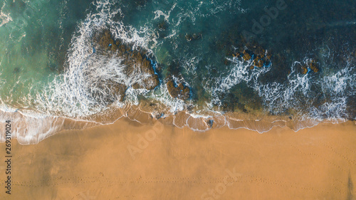 Aerial View of Rocky Coast and Beach of Great Ocean Road, Australia