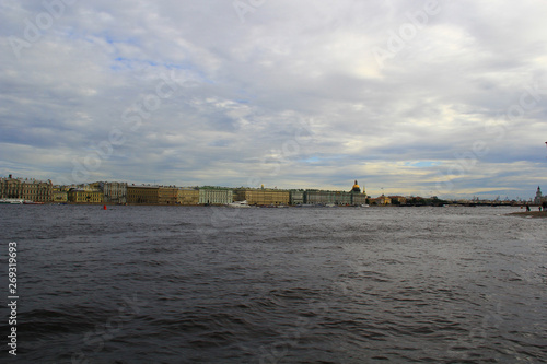 View of the Trinity Bridge from the Neva River