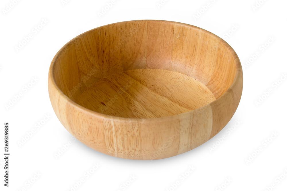 Wooden bowl isolated on white background. Wooden bowl isolated on white background.