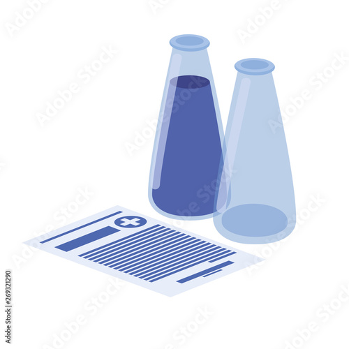 laboratory instruments in white background