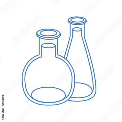 laboratory instruments in white background