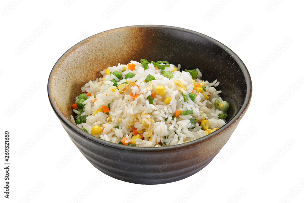 cooked bowl of vegetable veggie rice aasian cuisine cooked bowl of vegetable veggie rice aasian cuisine