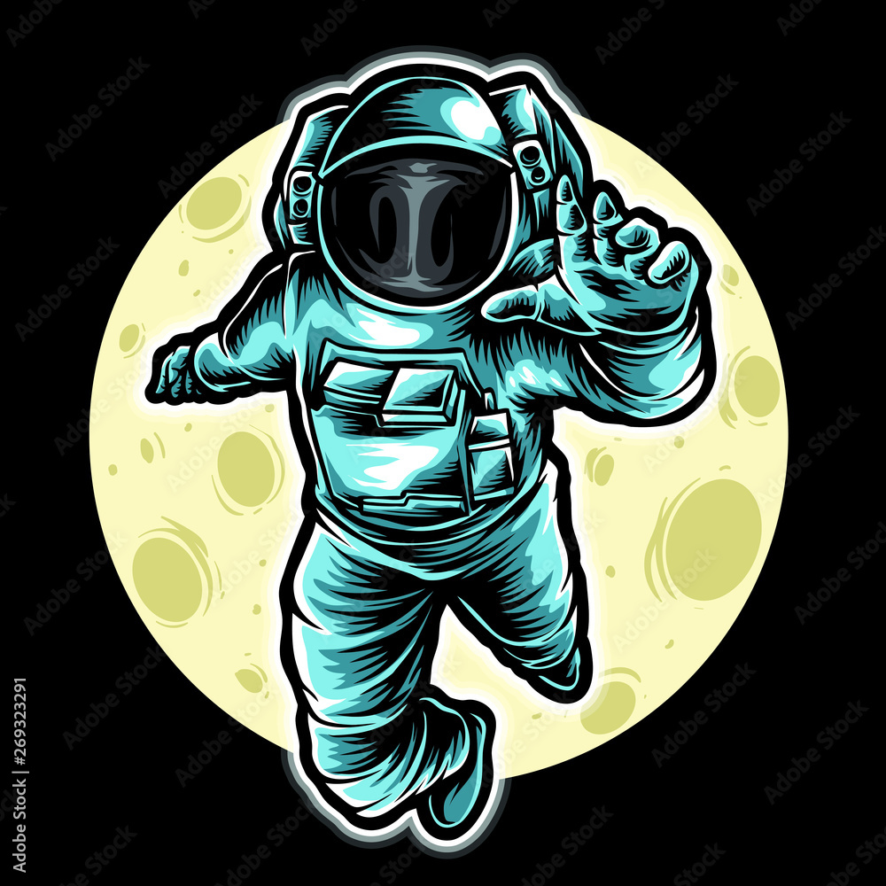 Astronaut Logo | Stylish Space Astronaut Logo For Sale - Lobotz LTD