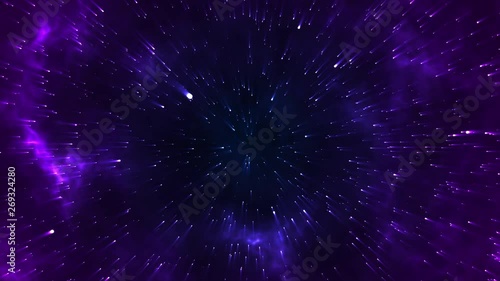Star flying throught space, for scientific films, screensaver universe background photo