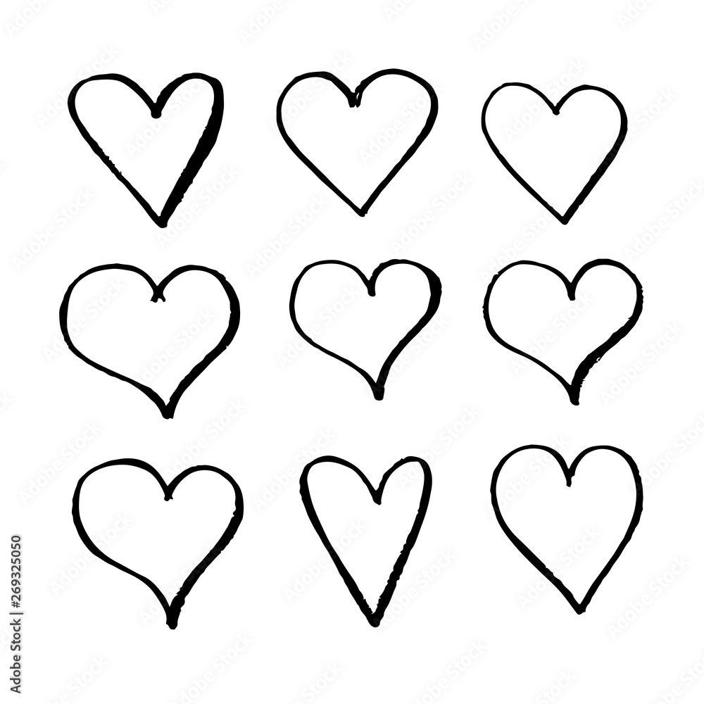 Hand drawn heart icon