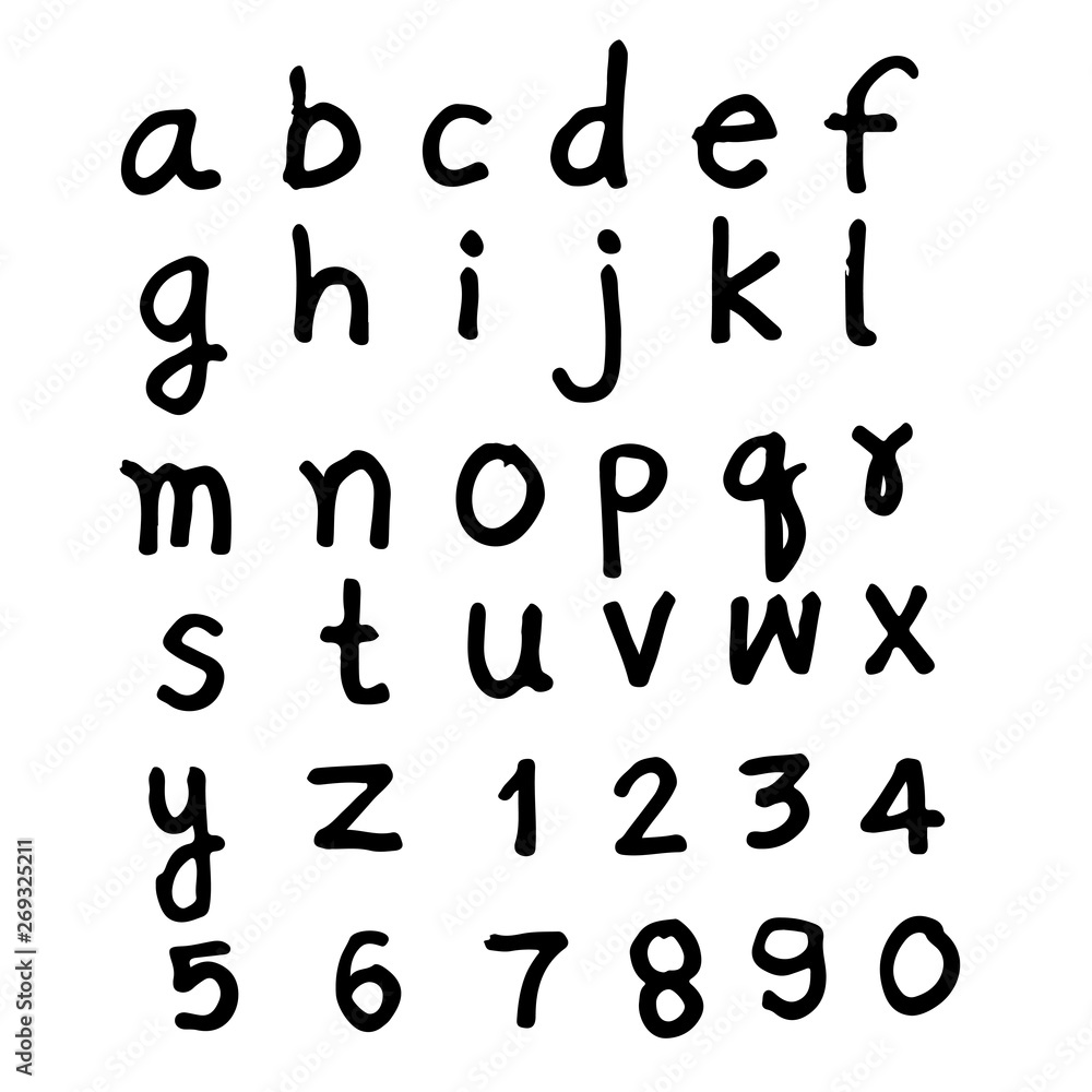 Doodle hand drawn font design Doodle hand drawn font design