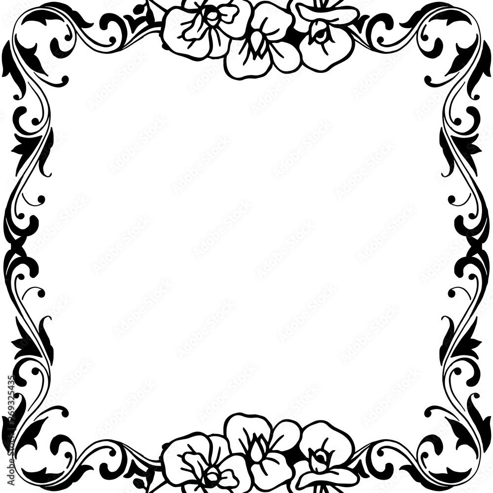 Vector illustration greeting card with drawing wreath frame Vector illustration greeting card with drawing wreath frame