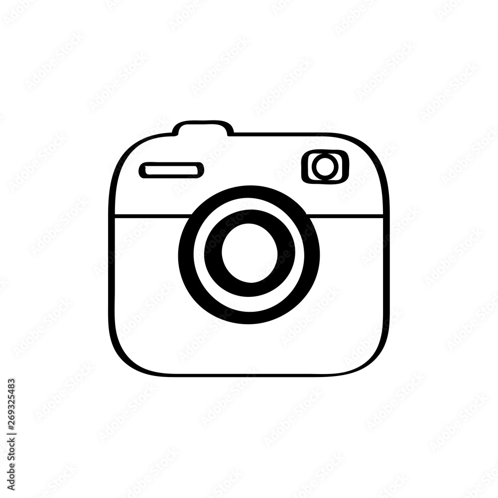 Isolated camera icon on a white background - Vector Isolated camera icon on a white background - Vector