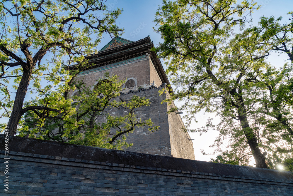 Fototapeta premium Bell Tower and drum tower of Beijing,china