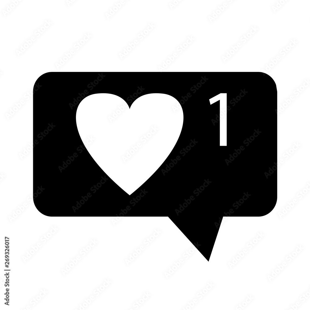 Isolated heart shape icon with a number - Vector Isolated heart shape icon with a number - Vector