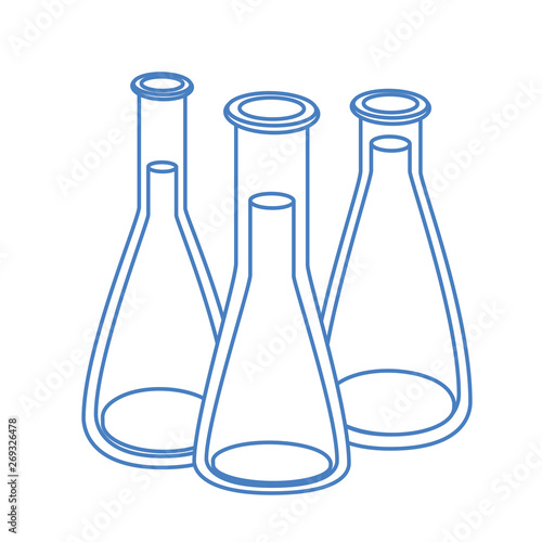 laboratory instruments in white background