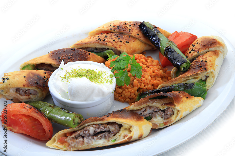 beyti called wrapped turkish kebab