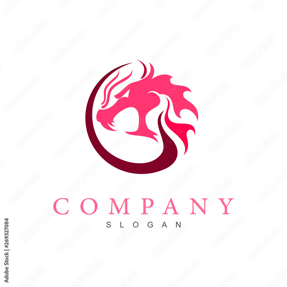 dragon logo and circle, logo is ready dragon logo and circle, logo is ready