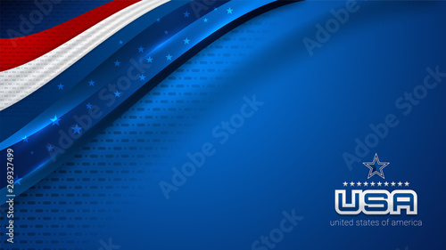 USA Color background concept for independence, veterans, labor, memorial day and events