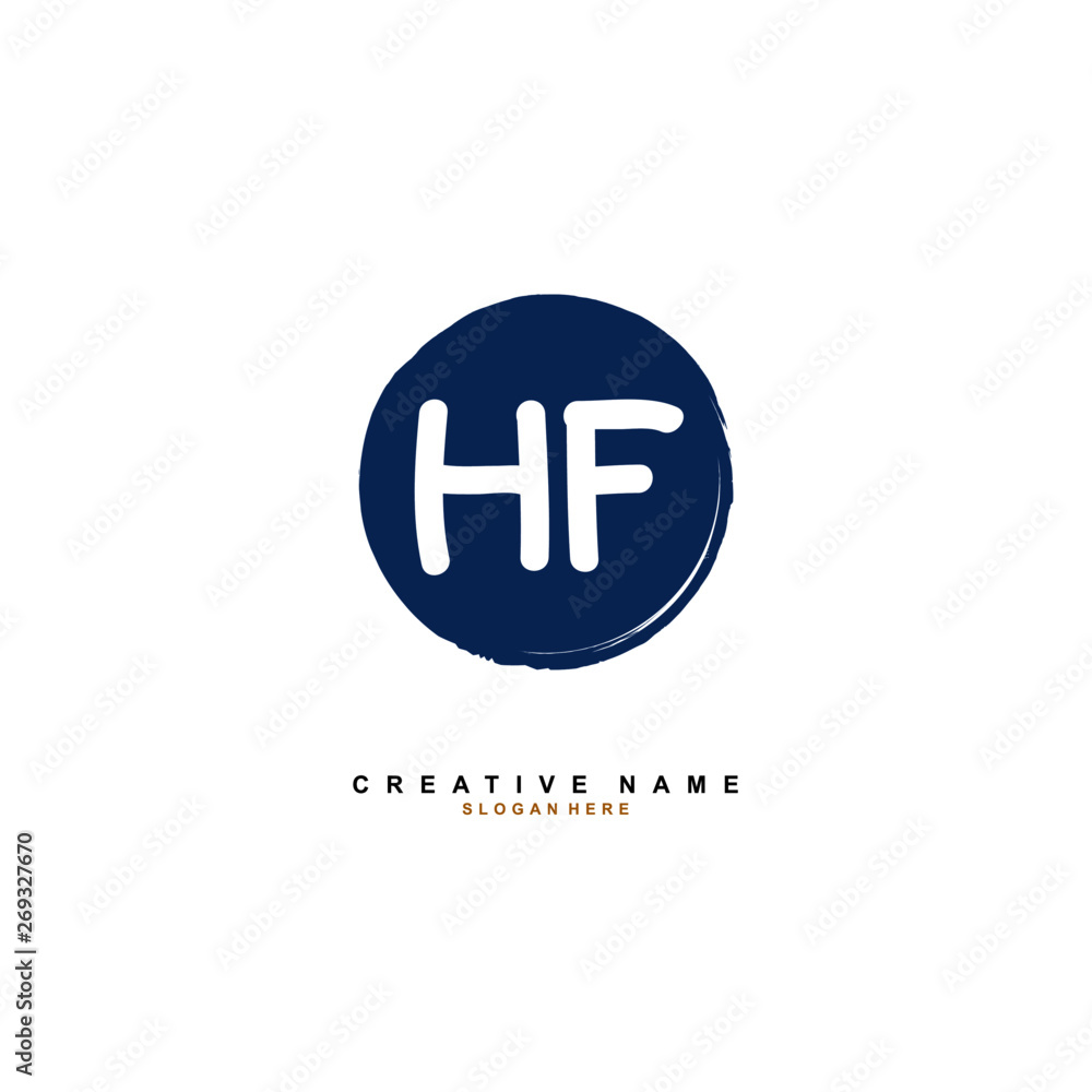 H F HF Initial logo template vector. Letter logo concept H F HF Initial logo template vector. Letter logo concept
