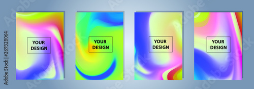 Set of a4 Vector EPS 10 illustration Gradient Background Texture. Template for design, banner, flyer, business card, poster, wallpaper, brochure, smartphone screen, mobile app