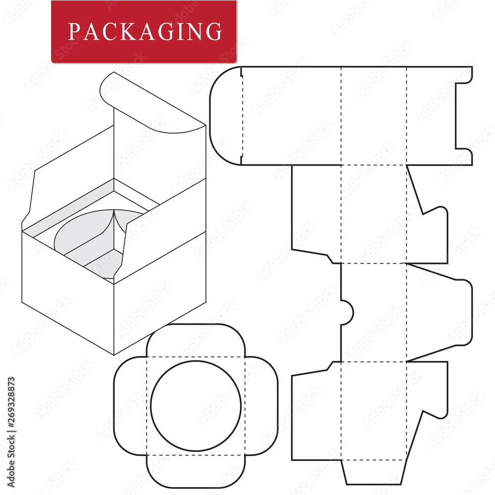 Packaging Design.Vector Illustration of Box.Package Template. Isolated ...