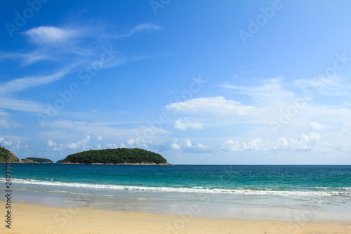 View of Nai Harn Beach in Phuket  Thailand.