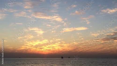 sunset over the sea