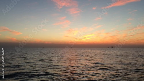 sunset over the sea