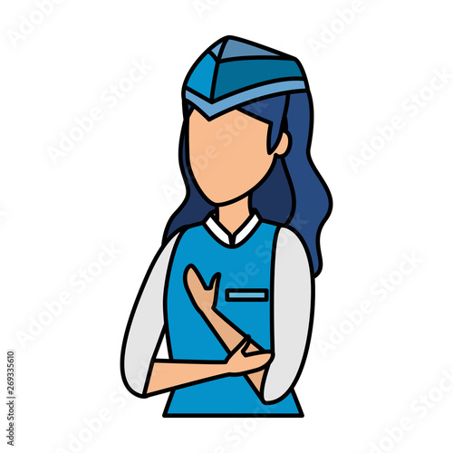 female flight attendant avatar character