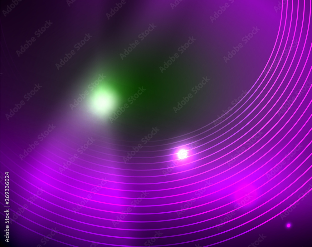 Neon circles abstract background Neon circles abstract background