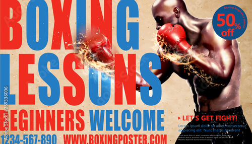 Boxing lessons poster