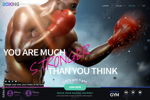 Fitness and boxing website design
