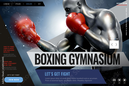 Fitness and boxing website design