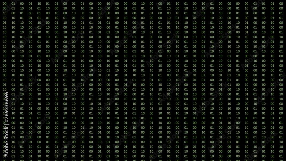 Binary data screen animation with flickering zeroes and ones. Highly complex cryptography and analytics data. Binary data screen animation with flickering zeroes and ones. Highly complex cryptography and analytics data.