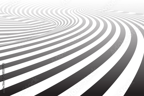 Abstract wavy lines design. Diminishing perspective view.