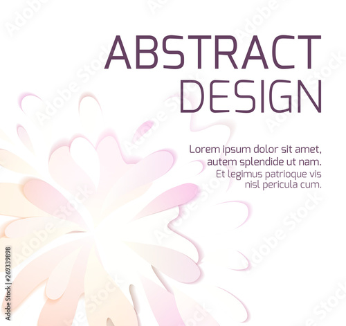 Square banner with paper multilayer bursts of cream, water and drops, cut from paper. 3d splash fluid. Vector cosmetic template for presentations, articles, banners and your design.