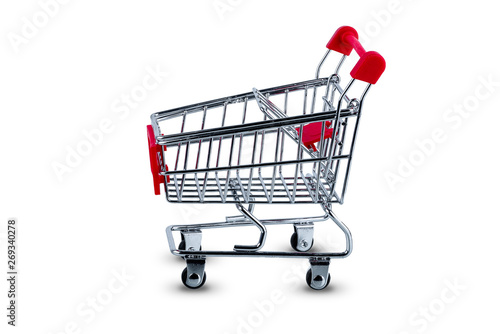 Shopping cart isolated on white background © nipastock