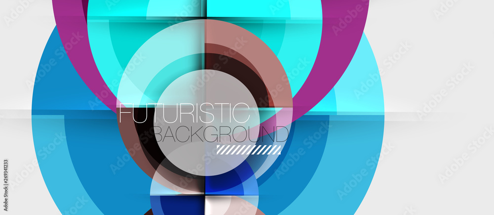 Geometric design abstract background - circles