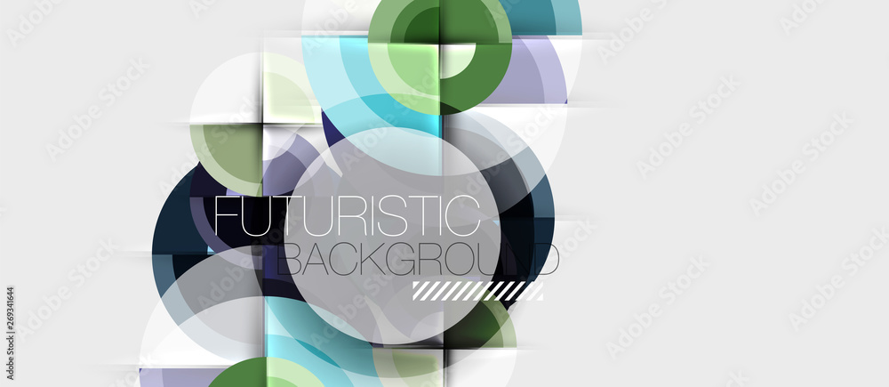 Geometric design abstract background - circles