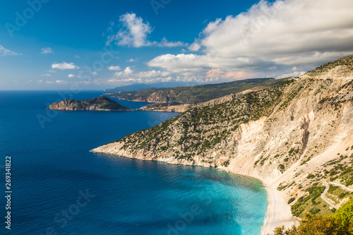 Myrtos Beach in Kefalonia, Ionian Islands, Greece
