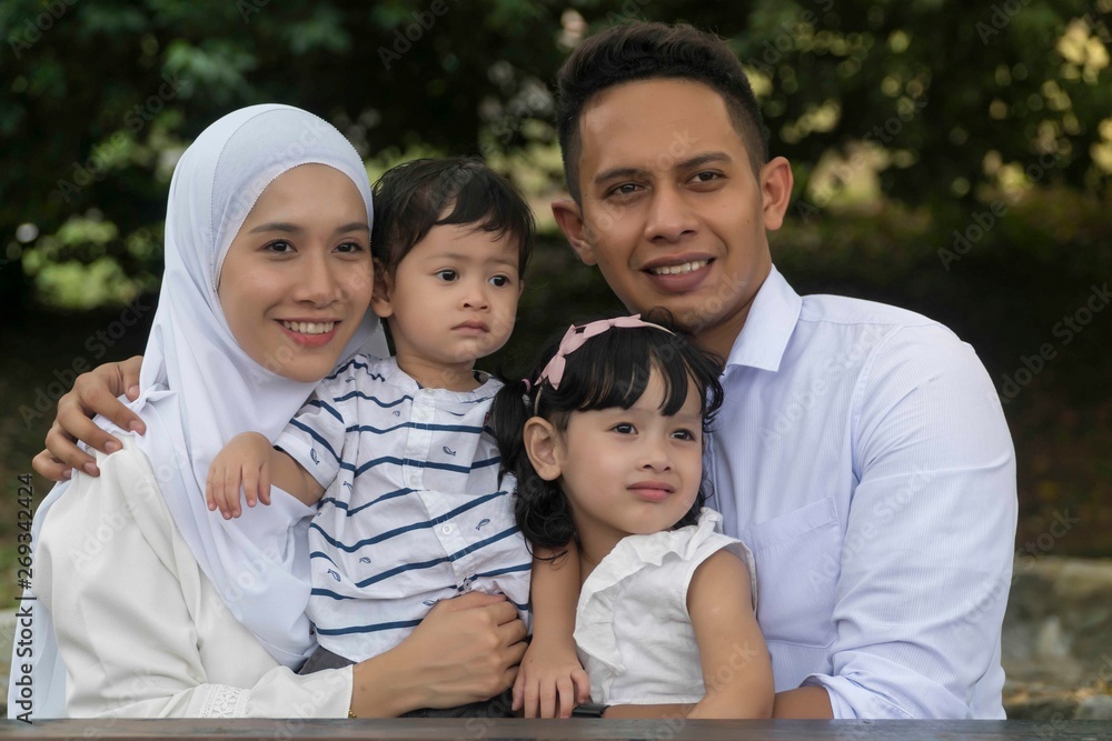 Malay family at recreational park having fun Malay family at recreational park having fun