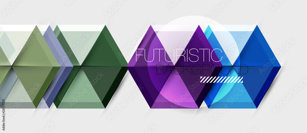 Geometric triangle and hexagon abstract background, vector illustration Geometric triangle and hexagon abstract background, vector illustration