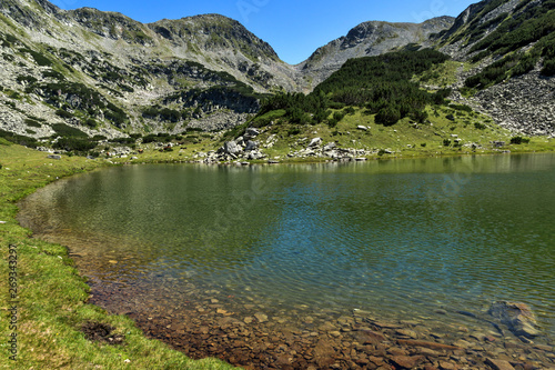 Fototapeta Naklejka Na Ścianę i Meble -  Amazing Landscape with Prevalski lakes near Mozgovishka pass, Pirin Mountain, Bulgaria