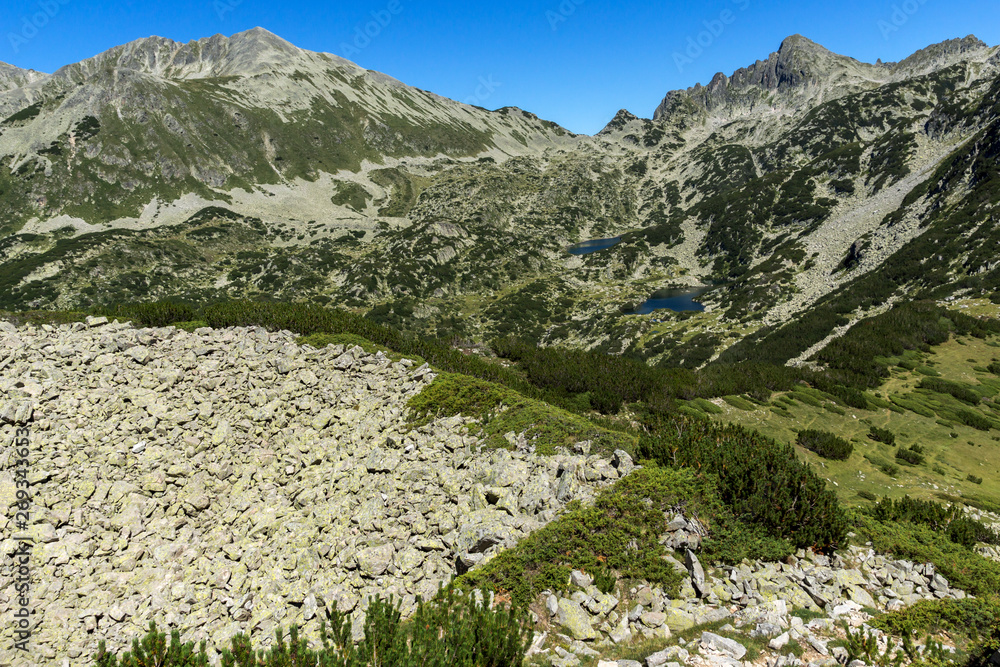 Landscape with Prevalski lakes, Dzhangal and Valyavishki chukar peaks, Pirin Mountain, Bulgaria Landscape with Prevalski lakes, Dzhangal and Valyavishki chukar peaks, Pirin Mountain, Bulgaria