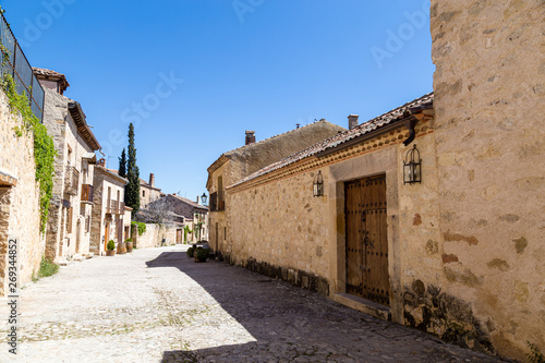 Pedraza, Castilla Y Leon, Spain: Calle de las cuestas. Pedraza is one of the best preserved medieval villages of Spain, not far from Segovia