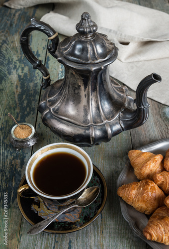 Coffee and croissants