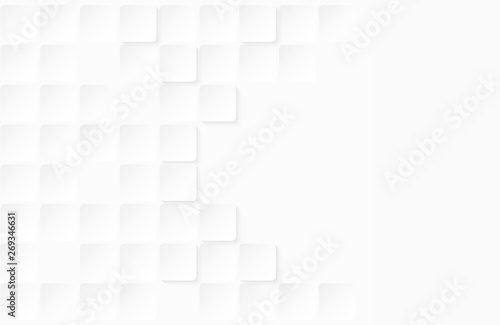 Abstract. Embossed paper square white Background  light and shadow .Vector.