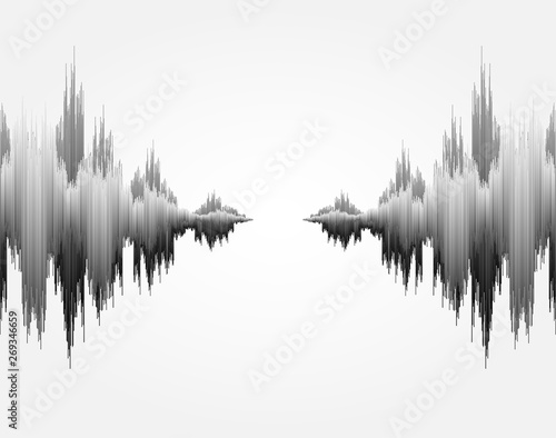 Abstract. monochrome consisting of lines . sound wave dynamic concept. white background .Vector.