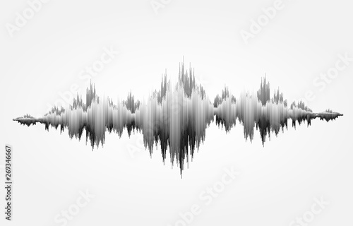 Abstract. monochrome consisting of lines . sound wave dynamic concept. white background .Vector.
