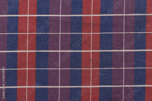 Texture torchon en tissu à carreaux bleu et rouge