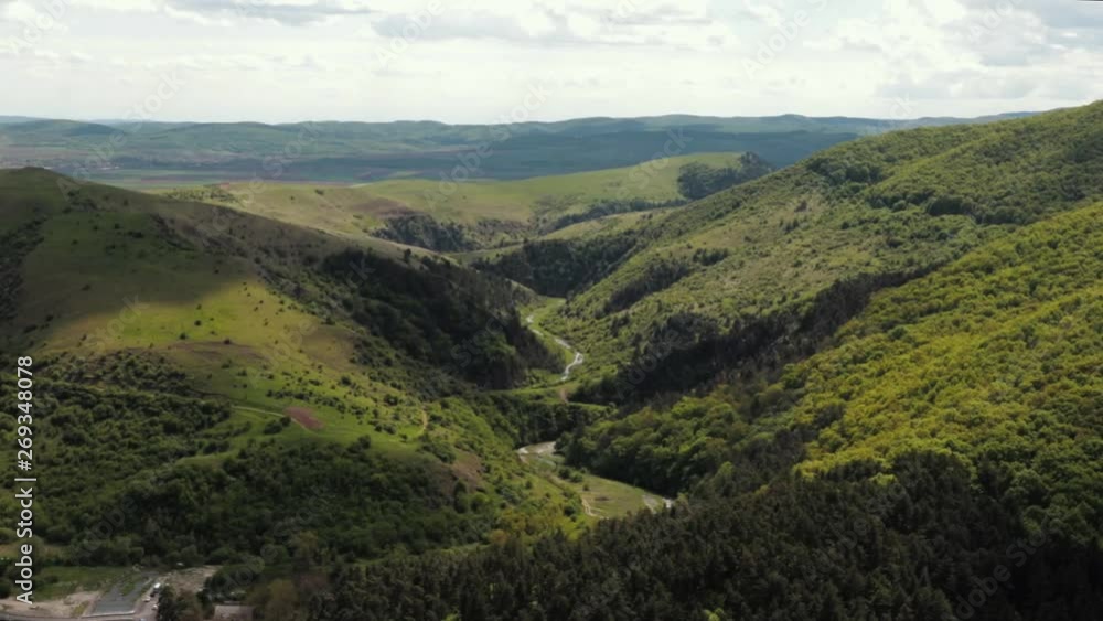 Beautiful view of the green valley in Turda. Beautiful view of the green valley in Turda.