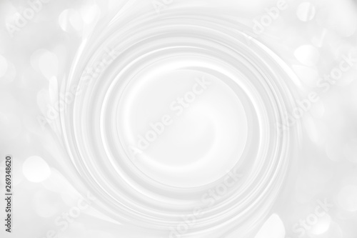 White marble texture with a spiral pattern for packaging in a modern style. Beautiful circle pattern with divorces and wavy lines in gray tones for wallpaper and screen saver, space modern theme.