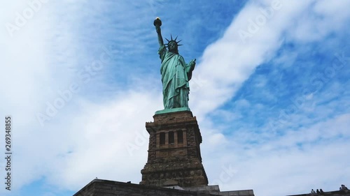 Time lapse of Statue of Liberty, in New York, USA.